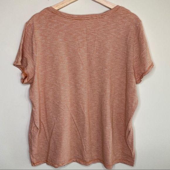 Universal Thread orange/cream striped shirt M - Picture 2 of 7